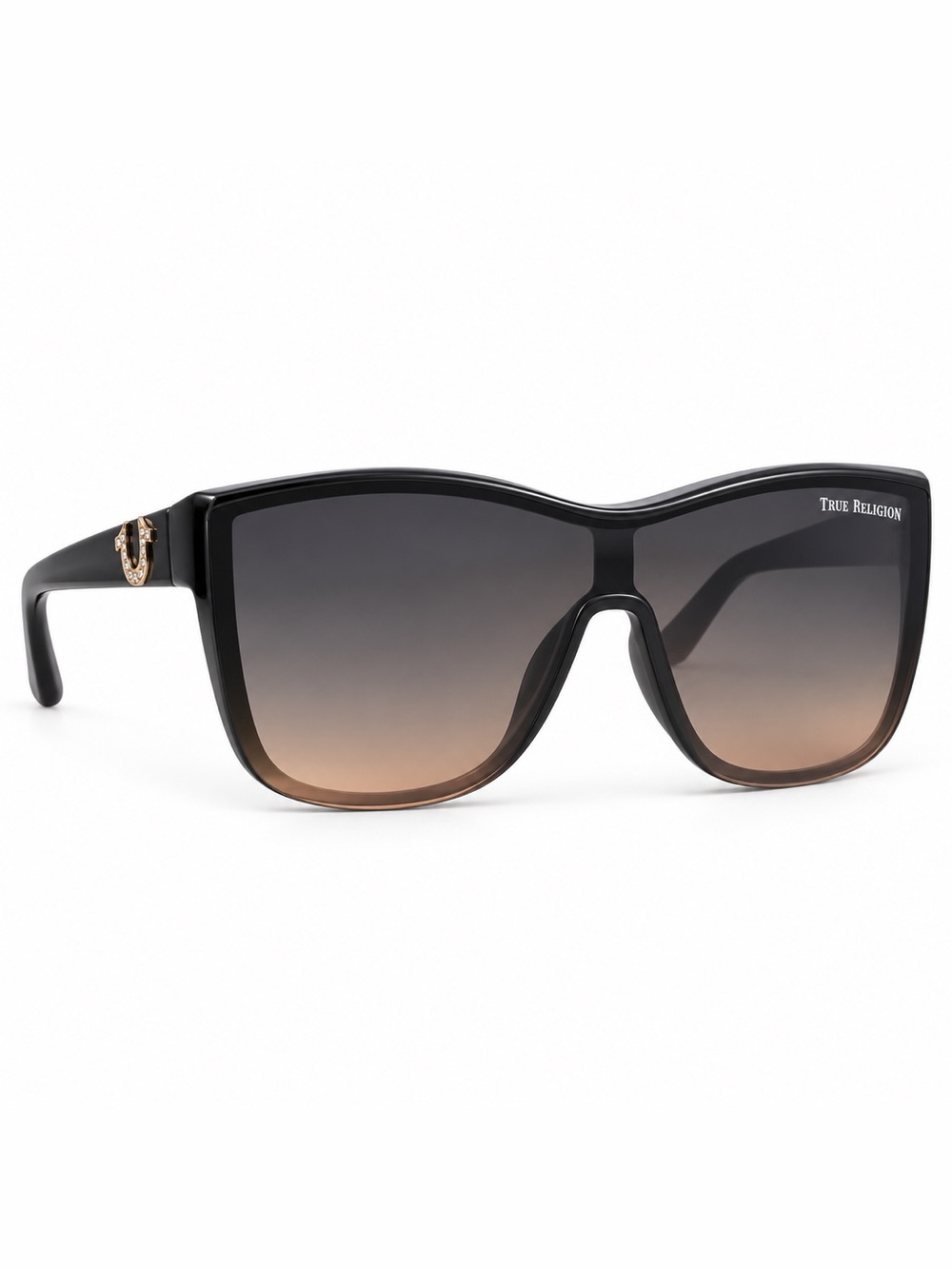 True Religion Women’s Black Sunglasses SR1125 TR 26 743 Gradient Lenses NWT